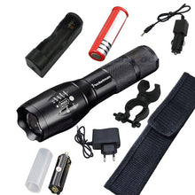 Load image into Gallery viewer, Most Powerful T6 L2 XP-L LED Flashlight Rechargeable Zoomable Linternas Torch Waterproof Lamp by 1*18650 or 3*AAA Hand Light