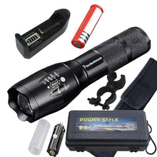 Load image into Gallery viewer, Most Powerful T6 L2 XP-L LED Flashlight Rechargeable Zoomable Linternas Torch Waterproof Lamp by 1*18650 or 3*AAA Hand Light