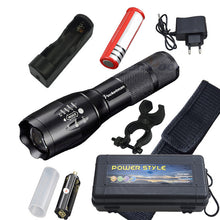 Load image into Gallery viewer, Most Powerful T6 L2 XP-L LED Flashlight Rechargeable Zoomable Linternas Torch Waterproof Lamp by 1*18650 or 3*AAA Hand Light