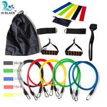 Load image into Gallery viewer, 17Pcs/Set Latex Resistance Bands Set Yoga Exercise Fitness Band Rubber Loop Tube Bands Gym Door Anchor Ankle Straps With Bag Kit