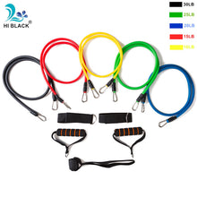 Load image into Gallery viewer, 17Pcs/Set Latex Resistance Bands Set Yoga Exercise Fitness Band Rubber Loop Tube Bands Gym Door Anchor Ankle Straps With Bag Kit