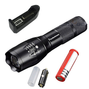 Most Powerful  T6 L2 XP-L LED Flashlight Rechargeable Zoomable Linternas Torch Waterproof Lamp by 1*18650 or 3*AAA Hand Light