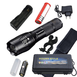 Most Powerful  T6 L2 XP-L LED Flashlight Rechargeable Zoomable Linternas Torch Waterproof Lamp by 1*18650 or 3*AAA Hand Light