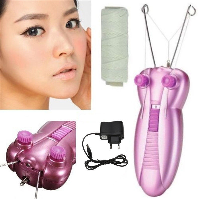 3Pcs/Set Professional Electric Facial Hair Remover Female Body Face Cotton Thread Epilator Shaver Lady Beauty Care Machine