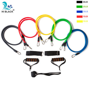 17Pcs/Set Latex Resistance Bands Set Yoga Exercise Fitness Band Rubber Loop Tube Bands Gym Door Anchor Ankle Straps With Bag Kit